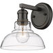 Carver 1 Light 8 inch Matte Black Bath Fixture Wall Light